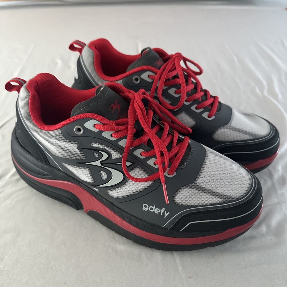 Gravity Defyer VersoShock Ion Gdefy Pain Relief Men's Shoes Red/Blk/Gray Sz 10